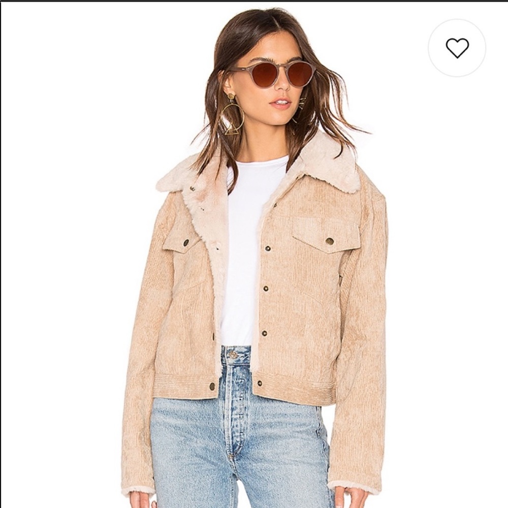 Revolve Minkpink Corduroy Fur-lined Jacket